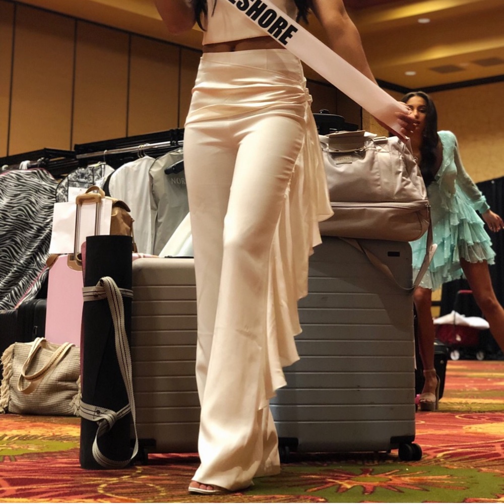 Cinq A Sept Draped White Dress Pant